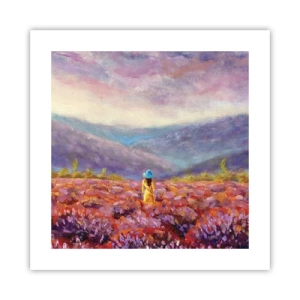 Póster - En un mundo de lavanda - 40x40 cm