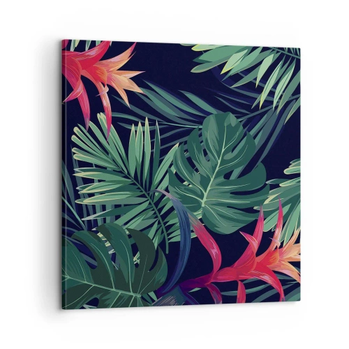 Cuadro sobre lienzo - Impresión de Imagen - Encender el color verde - 60x60 cm