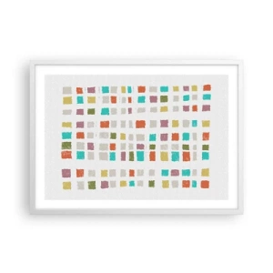 Póster en marco blanco - Juego desconocido - 70x50 cm