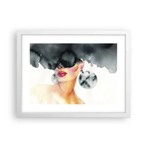 Póster en marco blanco - El secreto de la elegancia - 40x30 cm