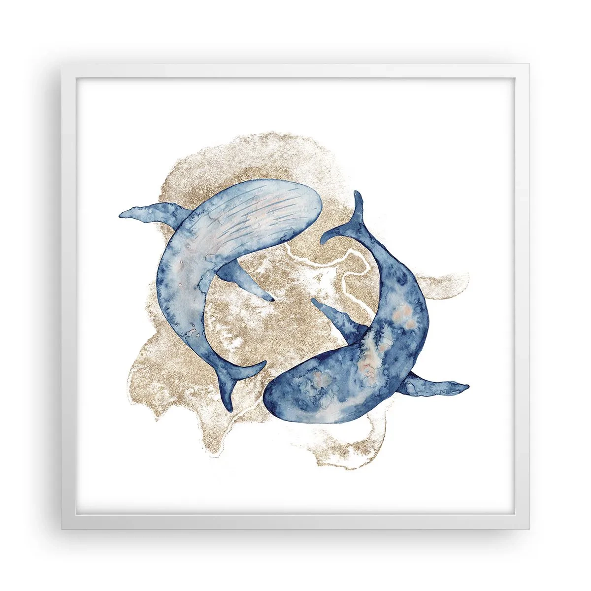 Póster en marco blanco - ¿Amistad o amor? - 50x50 cm