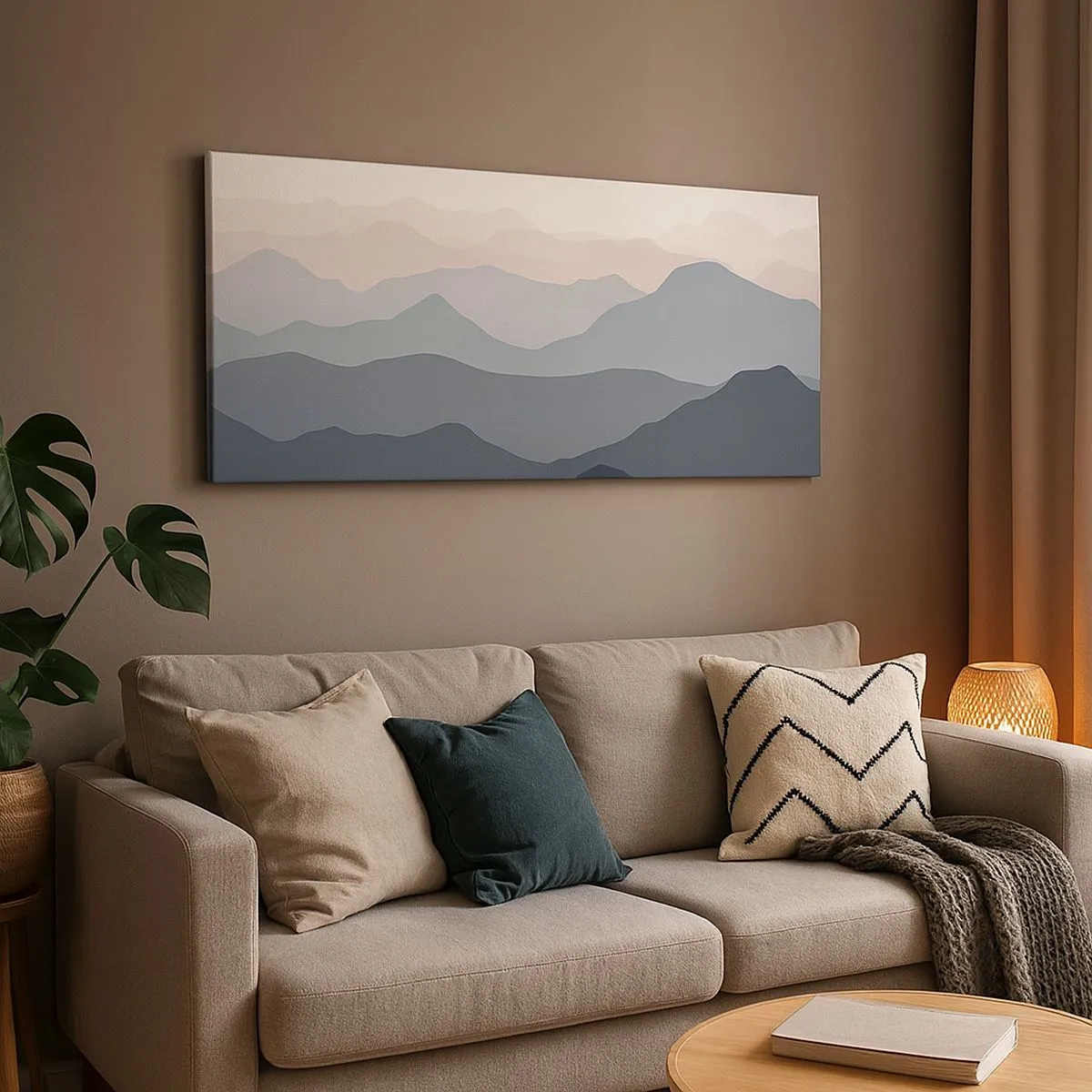 Cuadro sobre lienzo - Impresión de Imagen - Cordilleras a la vista - 100x40 cm