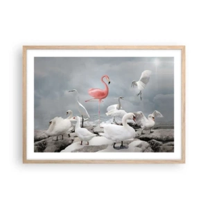 Póster en marco roble claro - ¿De dónde vengo? - 70x50 cm