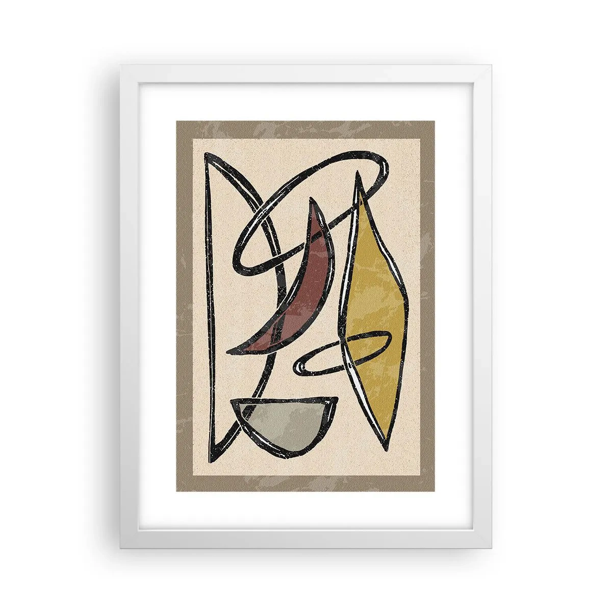 Póster en marco blanco - Verticales y niveles - 30x40 cm