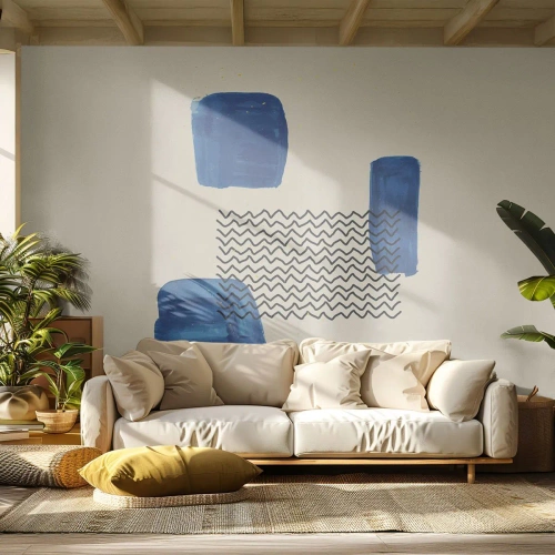 Fotomural Autadhesivo Deluxe Sticker - Un cuarteto abstracto - Abstracción, Pedazo, Arte Moderno. - 350x256 cm