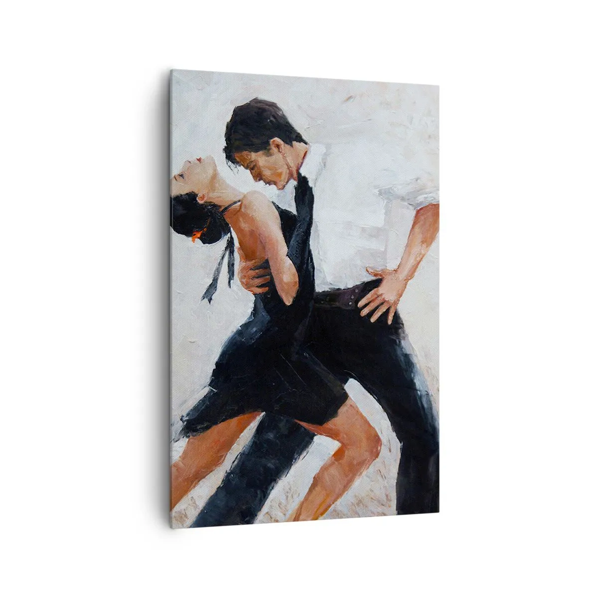Cuadro sobre lienzo - Impresión de Imagen - Una pareja bailando en una toma elegante y sensual. - 80x120cm - El tango de mis sueños - Decoración de pared moderna para salón y dormitorio ARTTOR