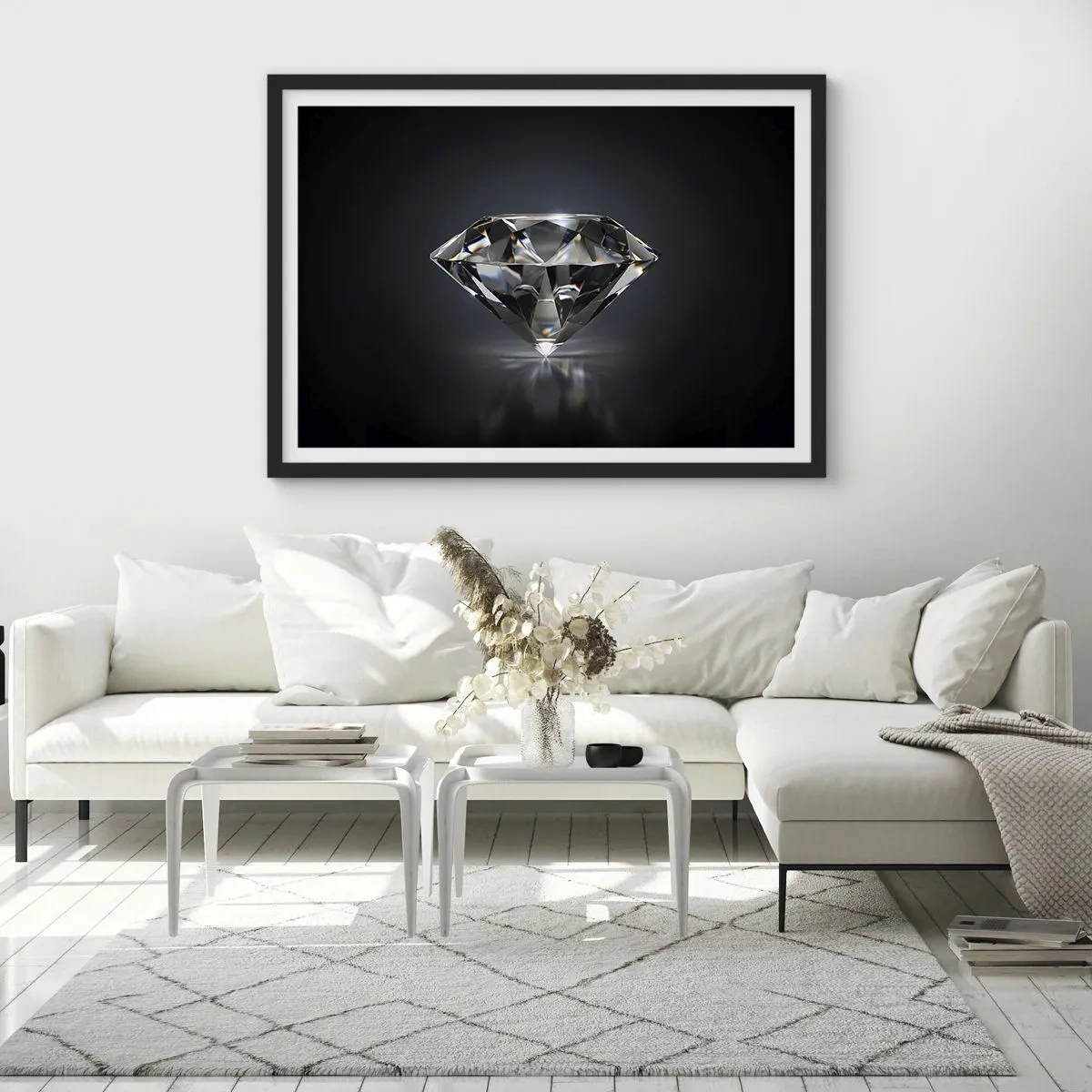 Póster en marco negro - Riqueza y belleza - 40x30 cm