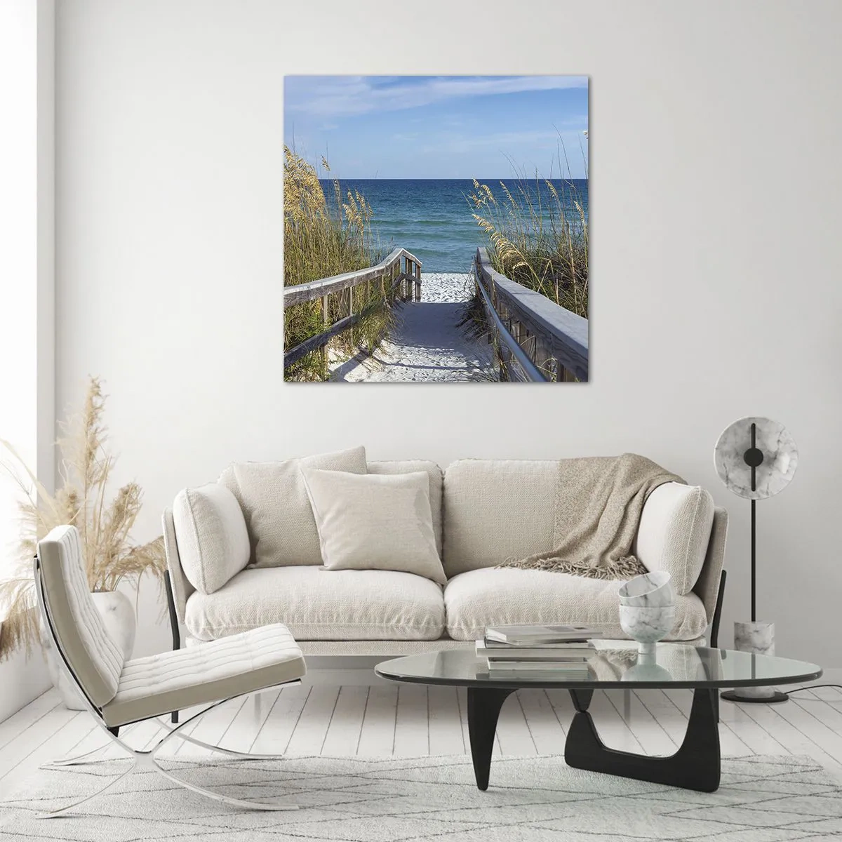 Cuadro sobre vidrio - Impresiones sobre Vidrio - En el sol, en el viento - 70x70 cm