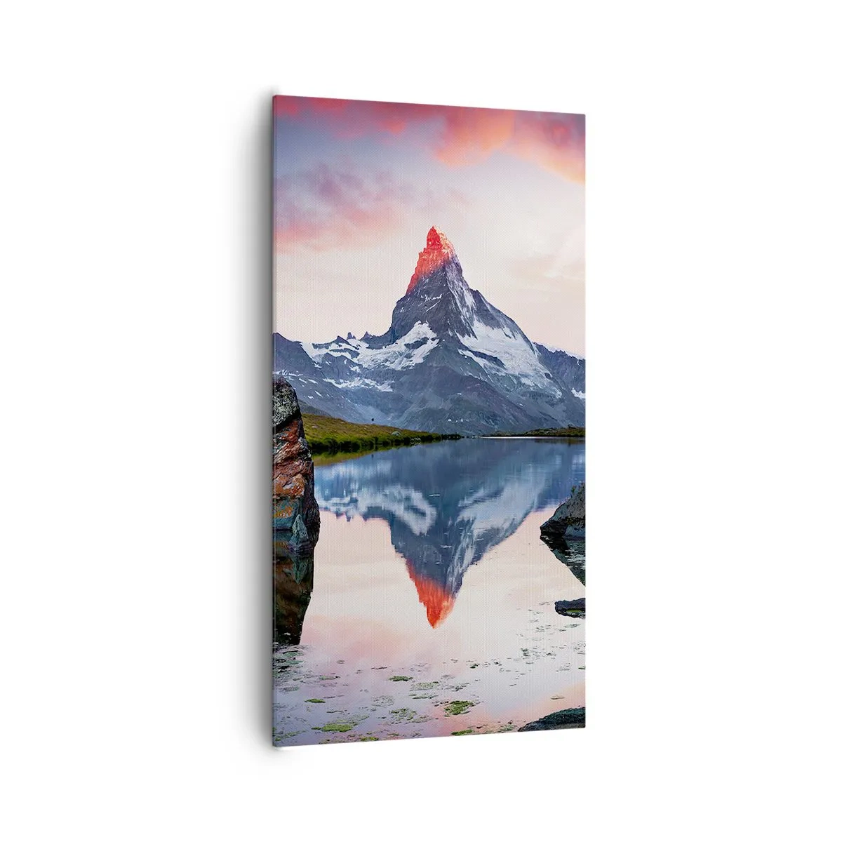 Cuadro sobre lienzo - Impresión de Imagen - El corazón de las montañas arde - 65x120 cm