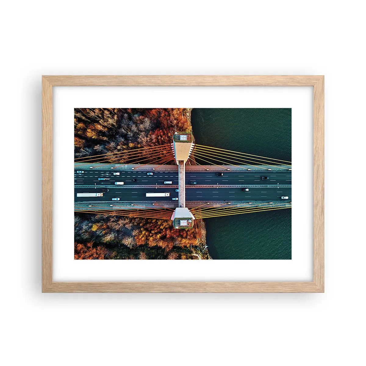 Póster en marco roble claro - Más allá de las aguas, más allá de los bosques - 40x30 cm