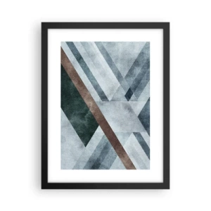 Póster en marco negro - Sofisticada elegancia de la geometría - 30x40 cm