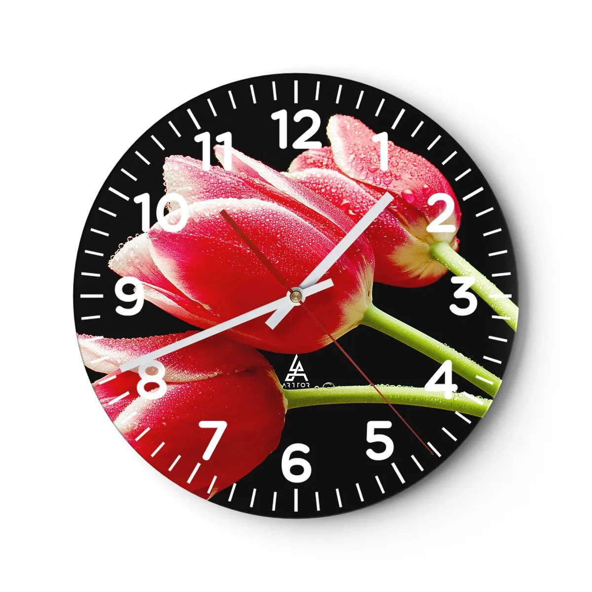 Reloj de pared - Reloj de vidrio - Promesa de amor puro - 40x40 cm