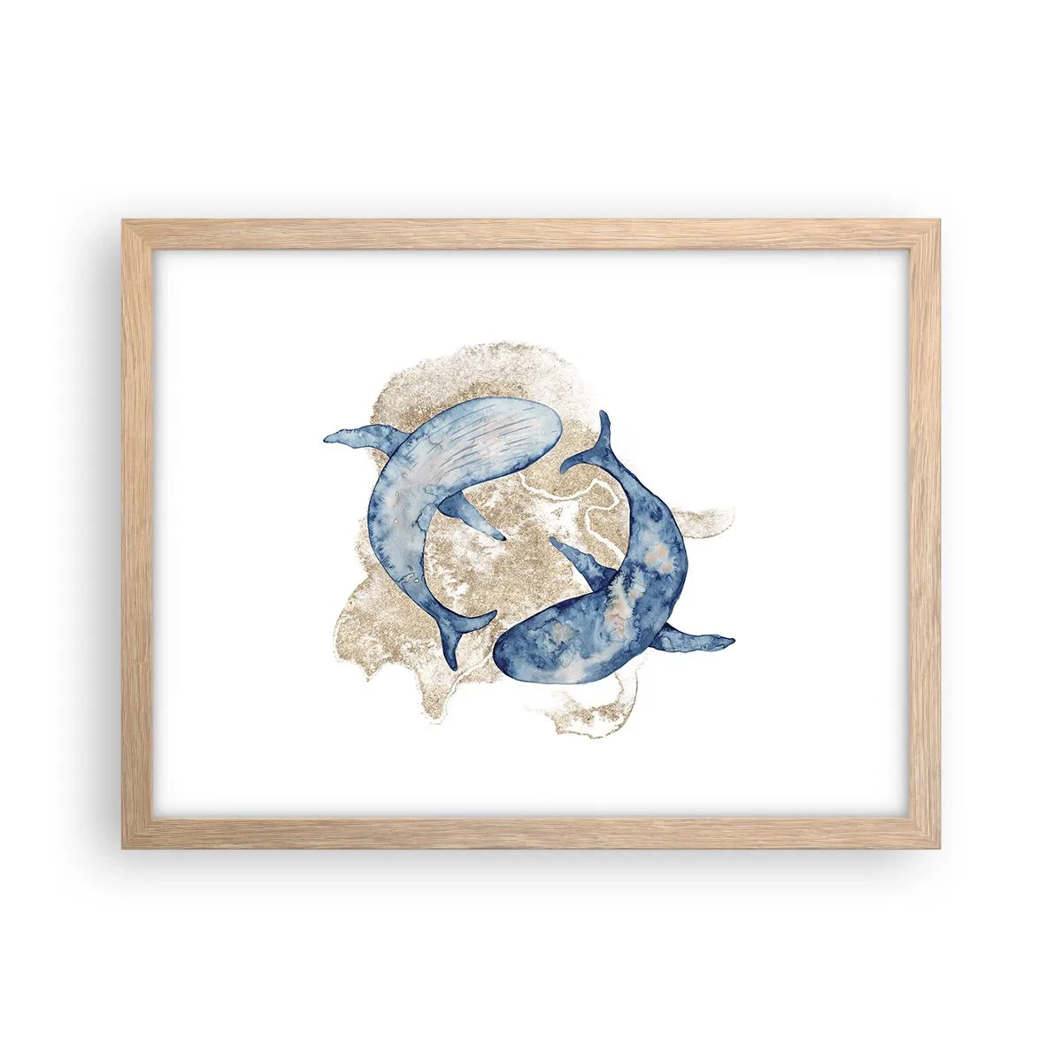 Póster en marco roble claro - ¿Amistad o amor? - 40x30 cm