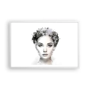 Póster en marco blanco - Un retrato extremadamente elegante - 91x61 cm