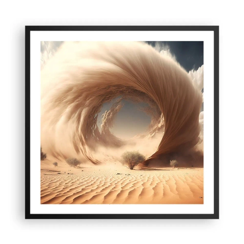 Póster en marco negro - Portal abierto - 60x60 cm
