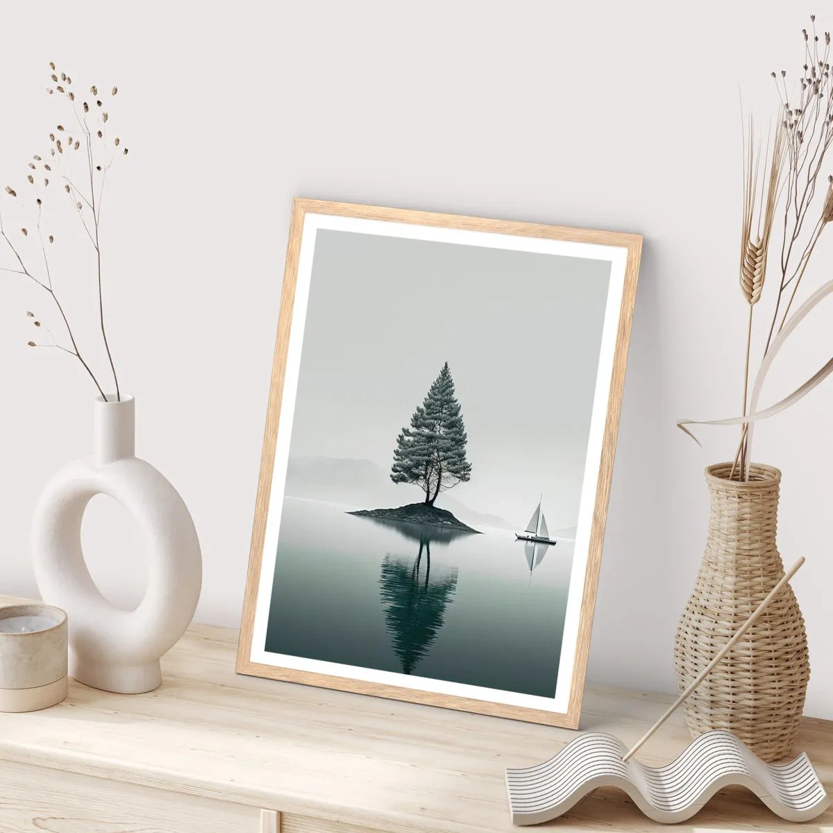 Póster en marco roble claro - Un sueño hecho realidad - 30x40 cm