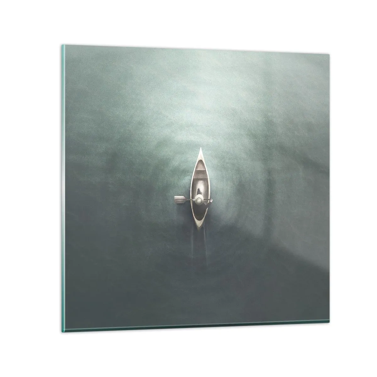 Cuadro sobre vidrio - Impresiones sobre Vidrio - A través de un lago iluminado por la luna - 50x50 cm