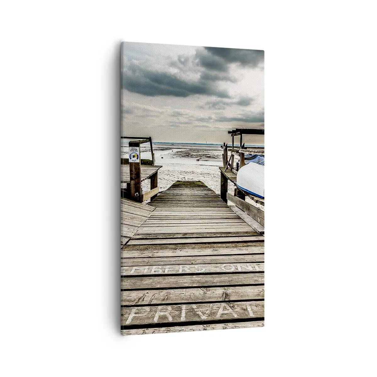 Cuadro sobre lienzo - Impresión de Imagen - La playa del norte - 55x100 cm