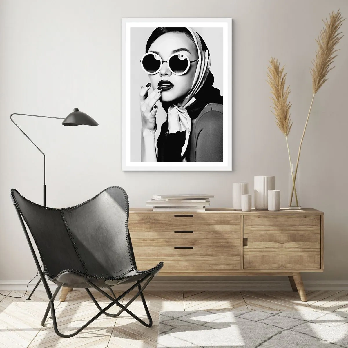 Póster en marco blanco - Saludos desde los años 60 - 70x100 cm