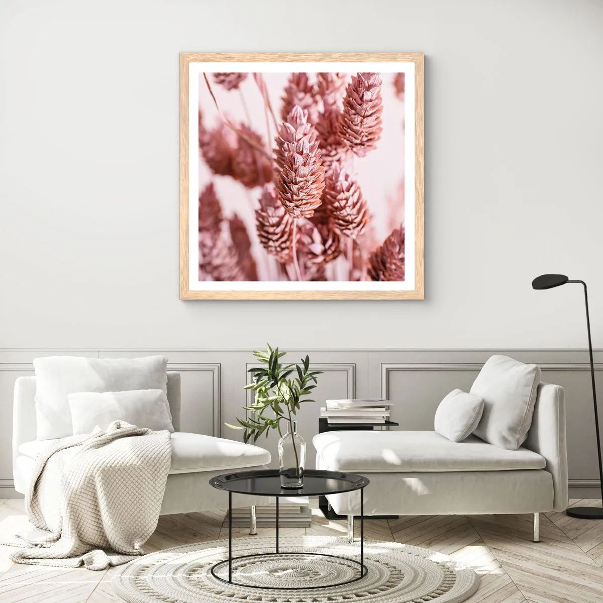 Póster en marco roble claro - Aparentemente discreto - 30x30 cm