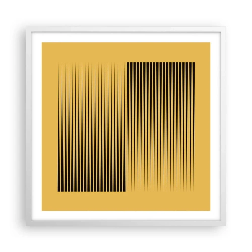 Póster en marco blanco - Cuadrado de opuestos - 60x60 cm