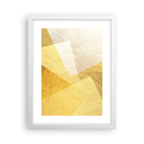 Póster en marco blanco - Tiempo de geometría - 30x40 cm