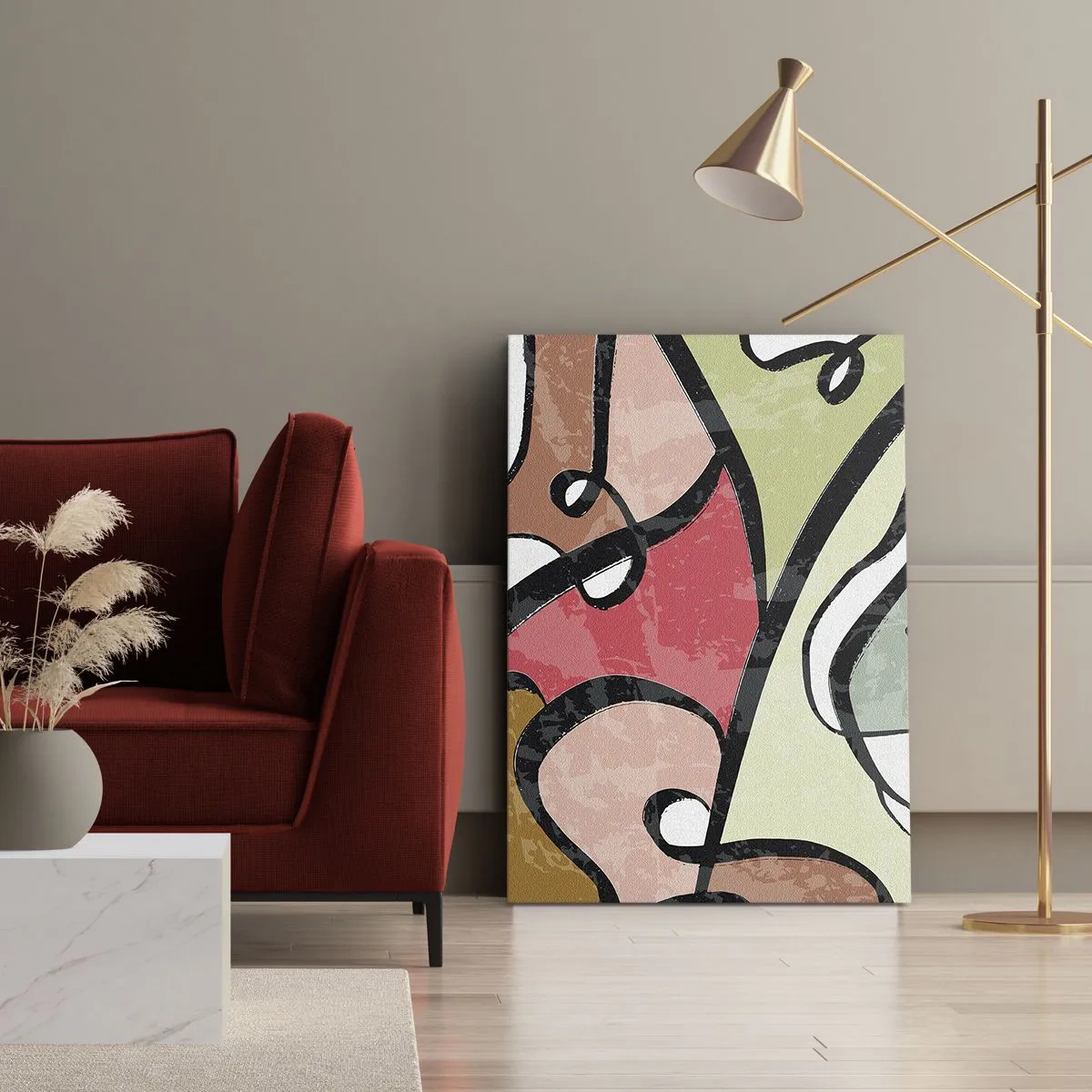 Cuadro sobre lienzo - Impresión de Imagen - Piruetas entre colores - 55x100 cm