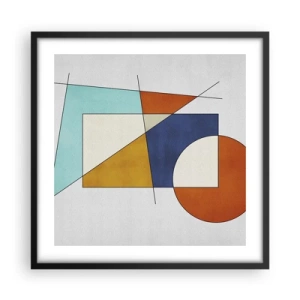 Póster en marco negro - Abstracción: diversión modernista - 50x50 cm