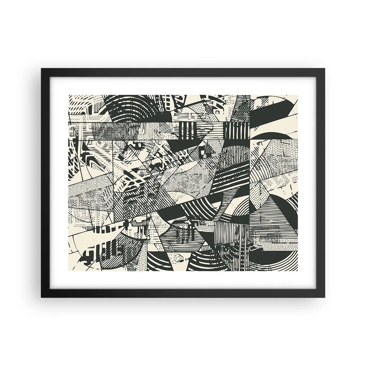 Póster en marco negro - La dinámica del presente - 50x40 cm