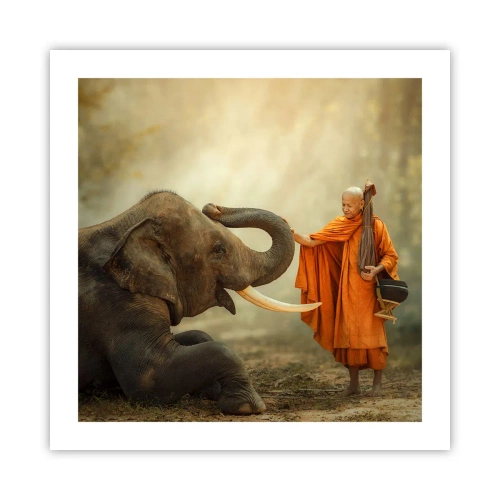 Póster - Un encuentro en un viaje - 50x50 cm