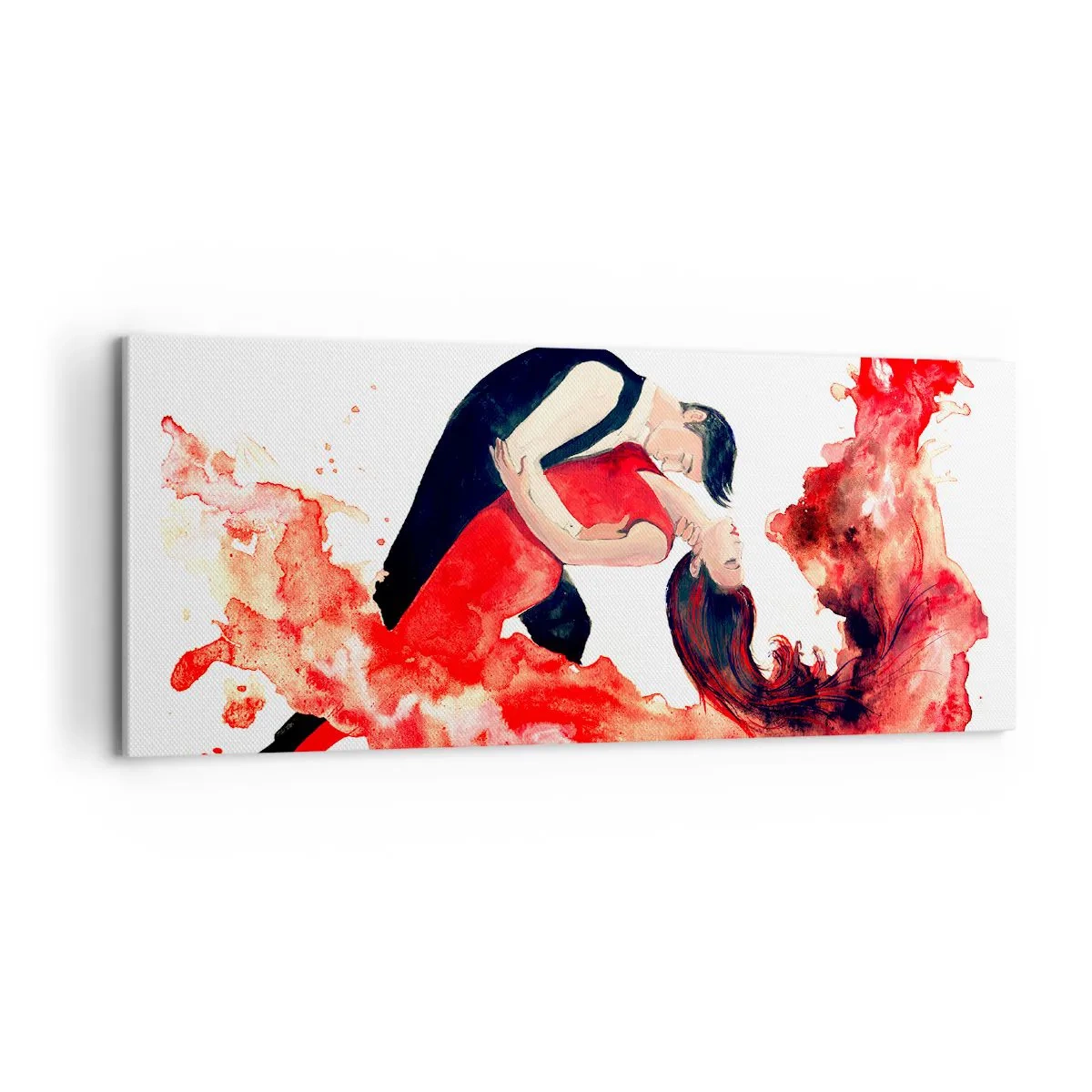 Cuadro sobre lienzo - Impresión de Imagen - El tango: una ola sensual - 100x40 cm