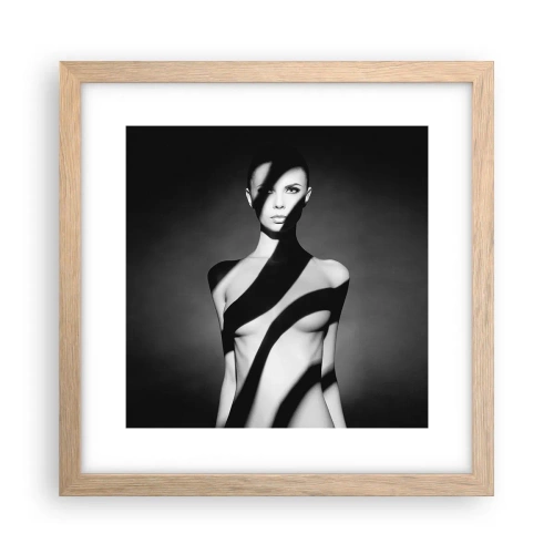 Póster en marco roble claro - En la luz y en la sombra - 30x30 cm