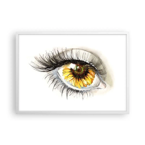 Póster en marco blanco - Un aspecto tan caluroso como el verano - 70x50 cm