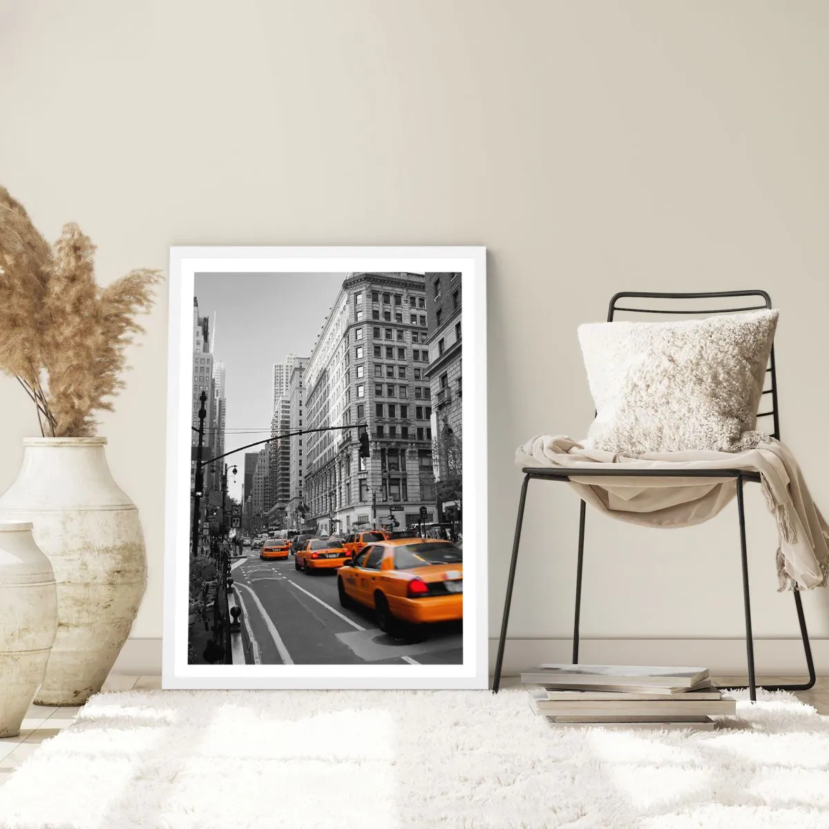 Póster en marco blanco - Los soles de la gran ciudad - 70x100 cm