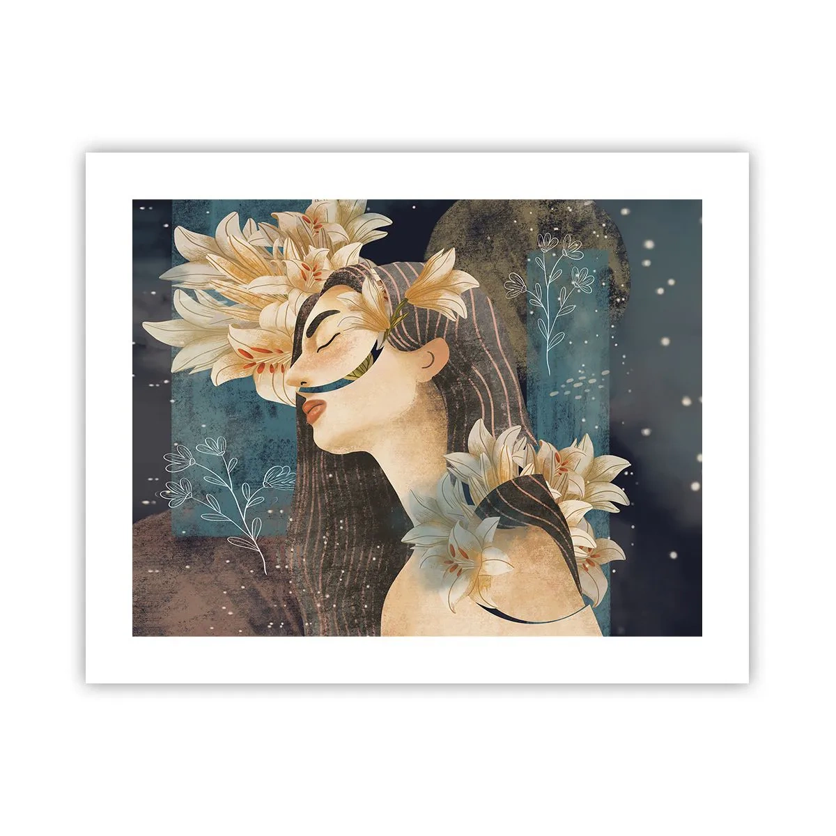 Póster - Cuento de princesa con lirios - 50x40 cm