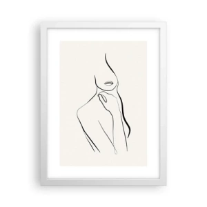 Póster en marco blanco - Una ola de melancolía - 30x40 cm