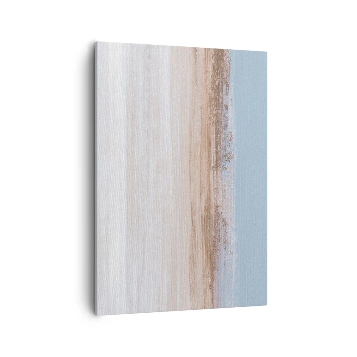 Cuadro sobre lienzo - Impresión de Imagen - Un paisaje sutil en tonos pastel de azul y beige. - 50x70cm - Paisaje ambiguo - Decoración de pared moderna para salón y dormitorio ARTTOR