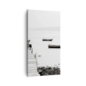 Cuadro sobre lienzo - Impresión de Imagen - Junto al agua tranquila y clara - 55x100 cm