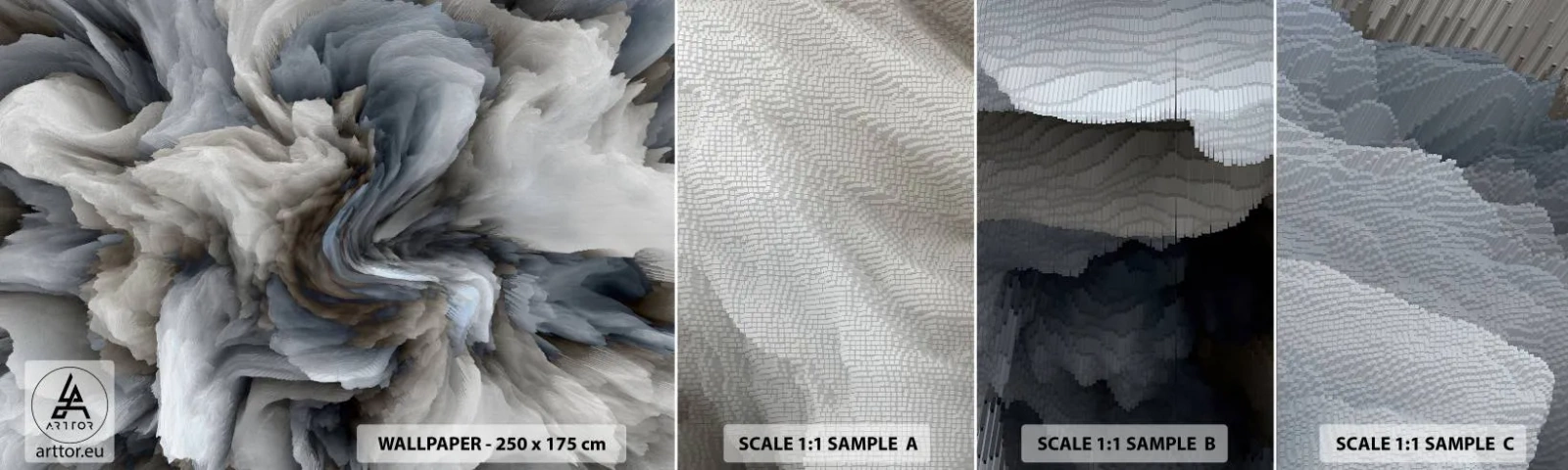 Muestra De Fotomural Standard Eco - Piedra y flor - 3D, Tridimensional, Pedazo - 100x30 cm