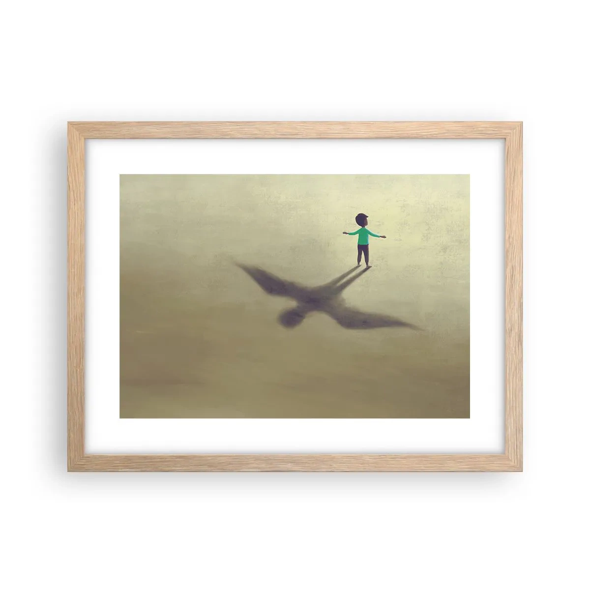 Póster en marco roble claro - Héroe del futuro - 40x30 cm