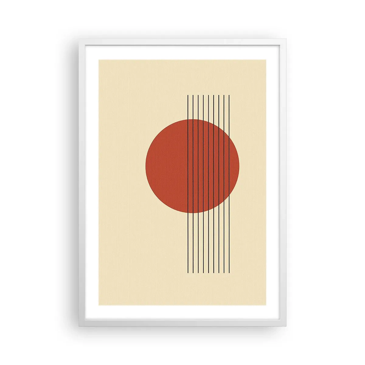 Póster en marco blanco - Cruzando el círculo - 50x70 cm
