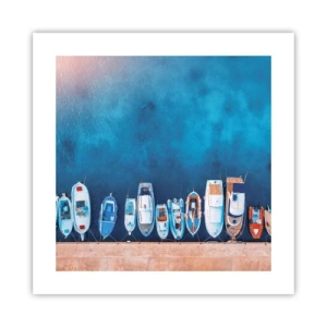 Póster - En fila y a la espera - 40x40 cm