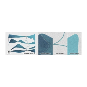 Muestra de fotomural Premium Canvas - Abstracción: un compuesto turquesa - Minimalismo, Elementos, Abstracción - 100x30 cm