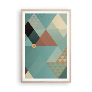 Póster en marco roble claro - Uno para todos y todos para uno - 61x91 cm