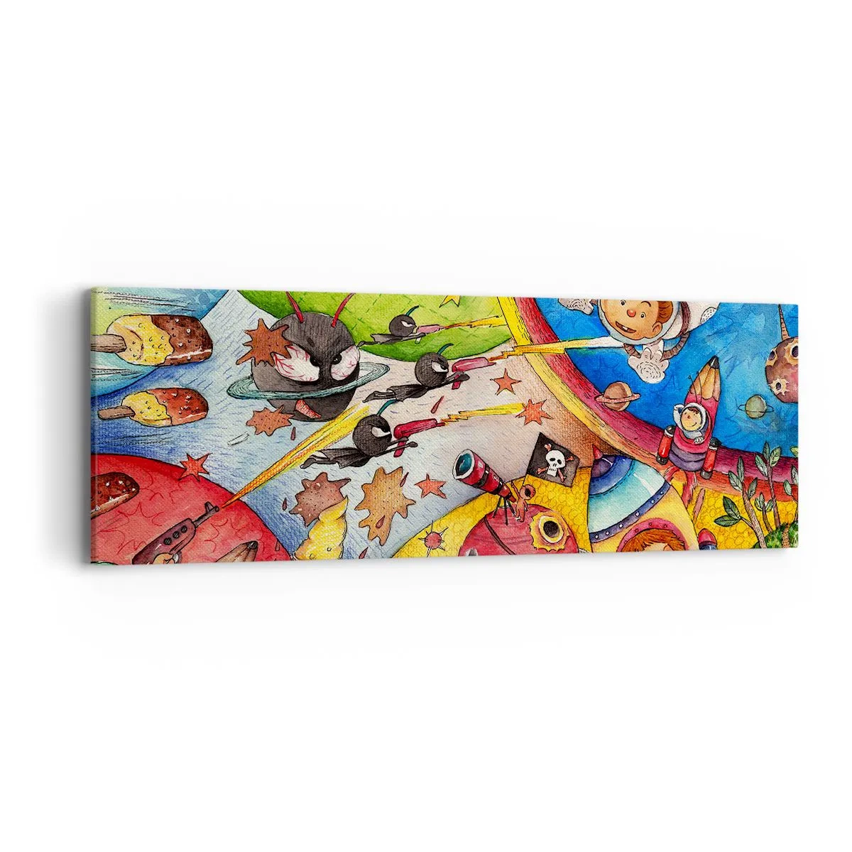 Cuadro sobre lienzo - Impresión de Imagen - Una gran aventura cósmica - 90x30 cm