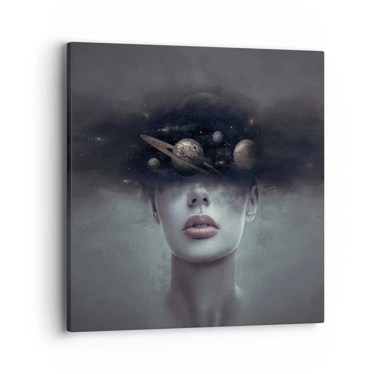 Cuadro sobre lienzo - Impresión de Imagen - Y los planetas sienten... - 40x40 cm