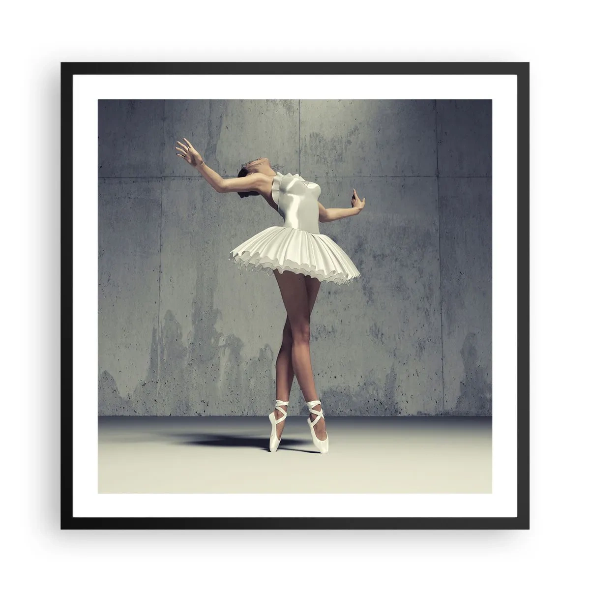 Póster en marco negro - Ligero como un pájaro - 60x60 cm