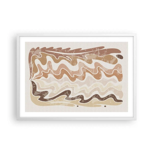 Póster en marco blanco - Buena energía - buenas emociones - 70x50 cm