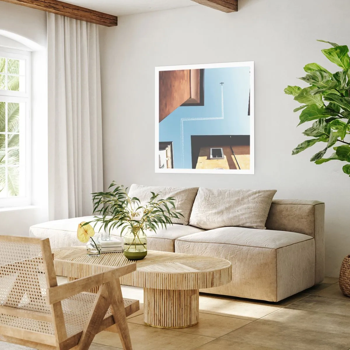 Póster - Por encima del laberinto urbano - 30x30 cm