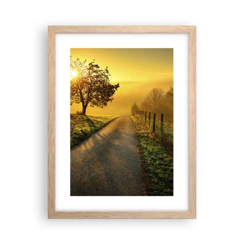 Póster en marco roble claro - Tarde melosa - 30x40 cm